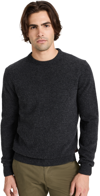Barbour Essential Patch Crewneck Sweater In Charcoal