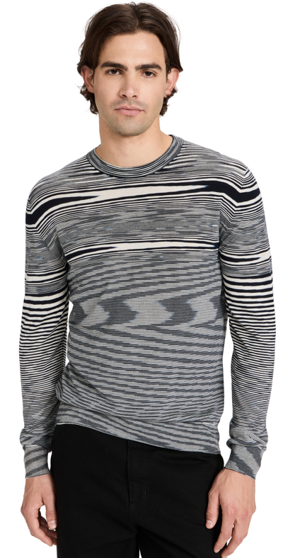 Missoni Space-dyed Wool Sweater In Blue