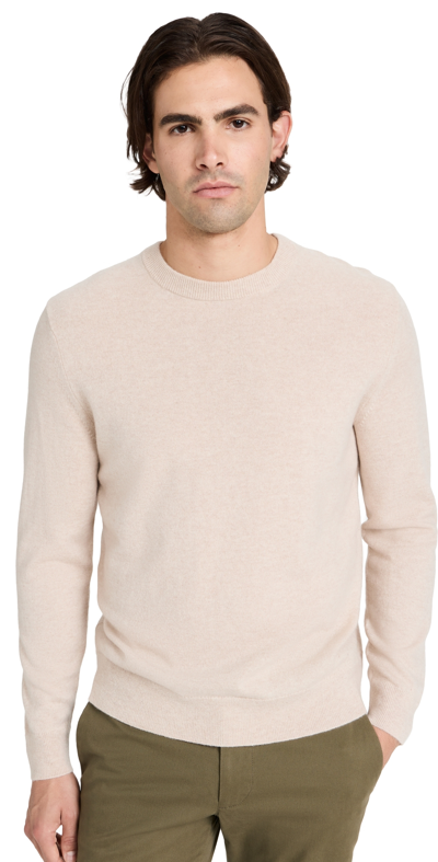 Theory Hilles Crewneck Jumper In Cashmere In Wheat