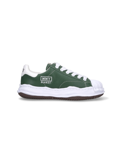 Miharayasuhiro Blakey Og Sole Leather Trainers In Green