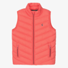 JOULES GIRLS RED PACKABLE PUFFER GILET