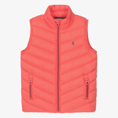 Joules Kids' Girls Red Packable Puffer Gilet