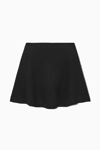 Cos Boiled-wool Mini Skirt In Black