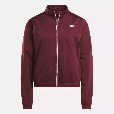 Reebok Identity Back Vector Tricot Track Jacket In Red