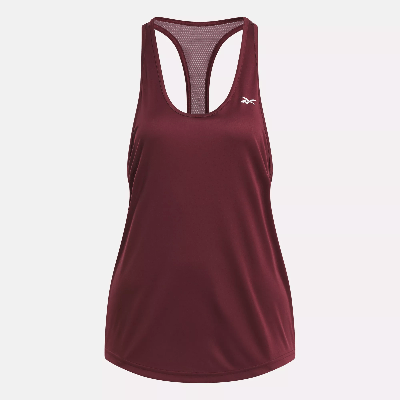 Reebok Workout Ready Mesh Back Tank Top In Red