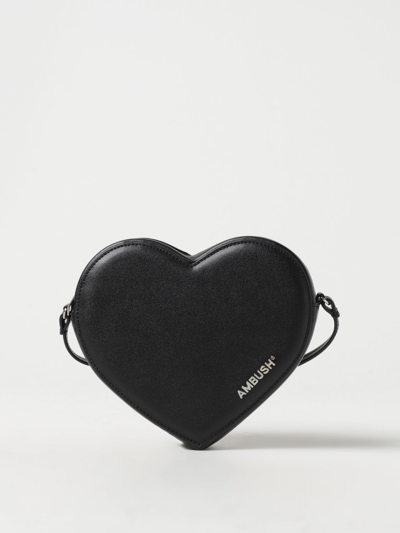 Ambush Heart Shaped Crossbody Bag In Black