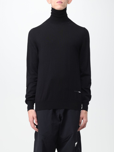 Oamc Roll-neck Merino Wool Jumper In Black