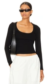 LNA CROWN SCOOP LONG SLEEVE TOP