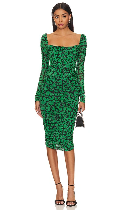 Michael Costello Kleid Nobu In Green