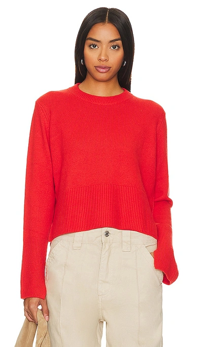 Autumn Cashmere Boxy Crew Neck In Red