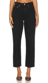 Citizen Of Humanity + Net Sustain Devi High-rise Straight-leg Organic Jeans In Black
