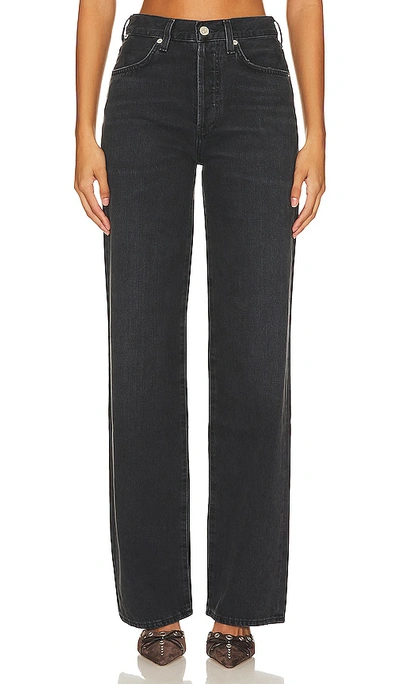 Citizen Of Humanity Annina Organic Wide-leg Jeans In Black