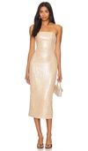 Milly Midi-kleid Kait In Metallic Gold