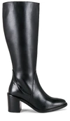 Seychelles No Love Lost Chain Leather Platform Knee-high Boot In Black