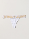 Versace Greca Border Stretched Thong In White