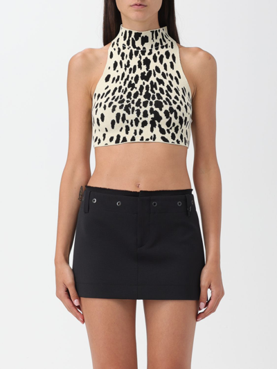 Ssheena Sheena Animal-pattern Crop Top In Multicolor