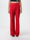Roland Mouret Women's Wide Leg Silk Wool Trouser Red