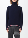 Thom Browne Men's Wool Turtle-neck Jumper Sweater In Blue