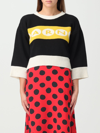 Marni Cropped Jersey With Bold Logo In Multi