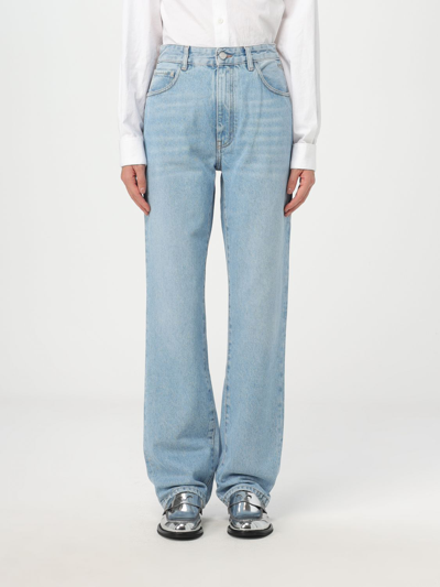 Gcds Chocker Rhinestone-embellished Straight-leg Jeans In Blue