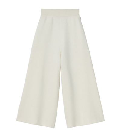 Loewe Cashmere Cropped Trousers In White
