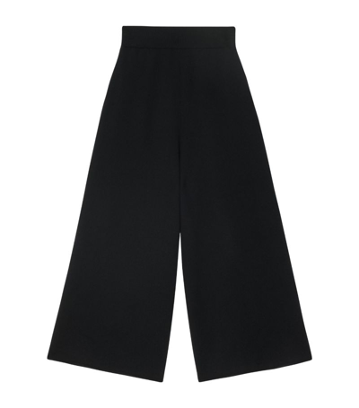 Loewe Cashmere Cropped Trousers In Black