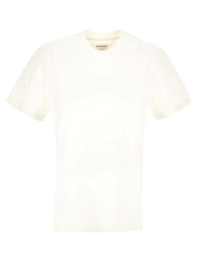 Bottega Veneta Light Cotton T-shirt In Bianco