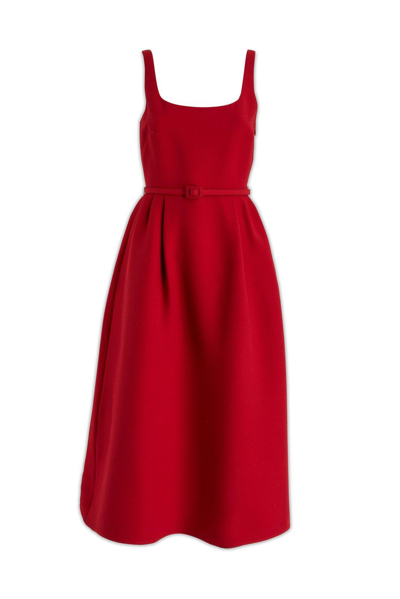 Dior Belted Waist Sleeveless Dress In Default Title