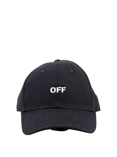 Off-white Drill Logo刺绣棒球帽 In Black