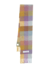 Acne Studios Fn-ux-scar000115 Violet/yellow/blue Mohair Checked Scarf In Violet,yellow,blue