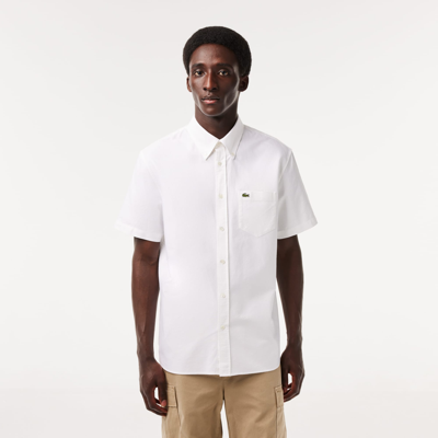 LACOSTE MEN'S REGULAR FIT SHORT SLEEVE OXFORD SHIRT - 17½ - 44