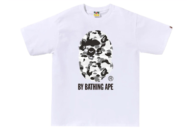 Pre-owned Bape Abc Camo By Bathing Ape Tee White/black