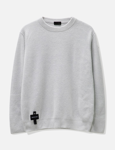 Moncler Wool Sweater In Grey