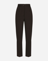 Dolce & Gabbana High-waisted Pinstripe Wool Pants In Multicolor