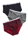 Tommy Hilfiger Cotton Logo Brief 3-pack In Buffalo Plaid