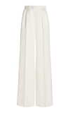 Gabriela Hearst Vargas Belted Silk-linen Wide-leg Pants In Ivory