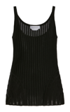 Gabriela Hearst Nevin Pointelle-knit Cashmere And Silk-blend Tank In Black