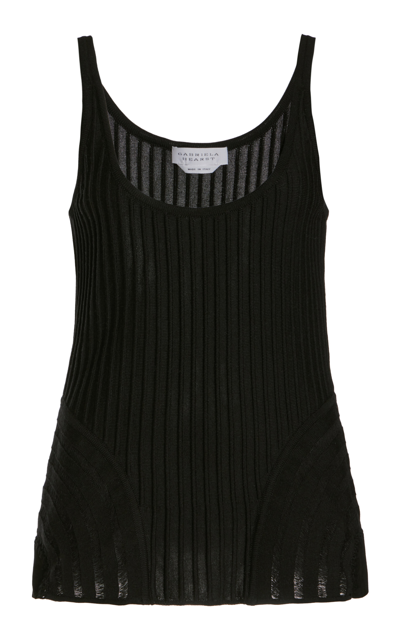 Gabriela Hearst Nevin Pointelle-knit Cashmere And Silk-blend Tank In Black  | ModeSens