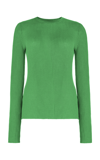 Gabriela Hearst Browning Ribbed Knit Cashmere-silk Top In Green