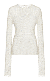 GABRIELA HEARST YAHOV BEADED KNIT WOOL TOP