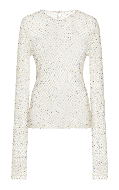 Gabriela Hearst Troth Knit Wool Top In White