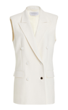 Gabriela Hearst Mayte Wool Crepe Vest In Ivory