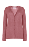Gabriela Hearst Emma Pointelle-knit Cashmere-silk Cardigan In Pink