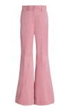 Gabriela Hearst Rhein Suede Wide-leg Pants In Pink