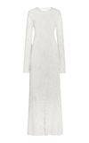 Gabriela Hearst Xavier Embellished Crocheted Cashmere Maxi Dress In White