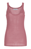 Gabriela Hearst Scoop-neck Cashmere Rib Tank Top In Pink