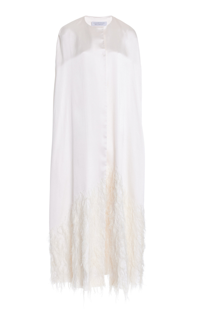 Gabriela Hearst Hillman Silk Cape In Ivory