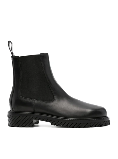 Off-white Combat Chelsea Boot In Black