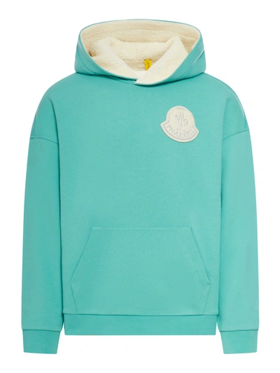 Moncler Genius Moncler X Pharrell Williams Logo Patch Hoodie In Green