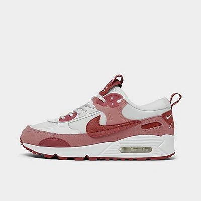 Nike Women's Air Max 90 Futura Casual Shoes In Red Stardust/rugged Orange/summit White